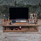 Make up wooden organizer, make up organizer, make up wood organizer, walnut organizer