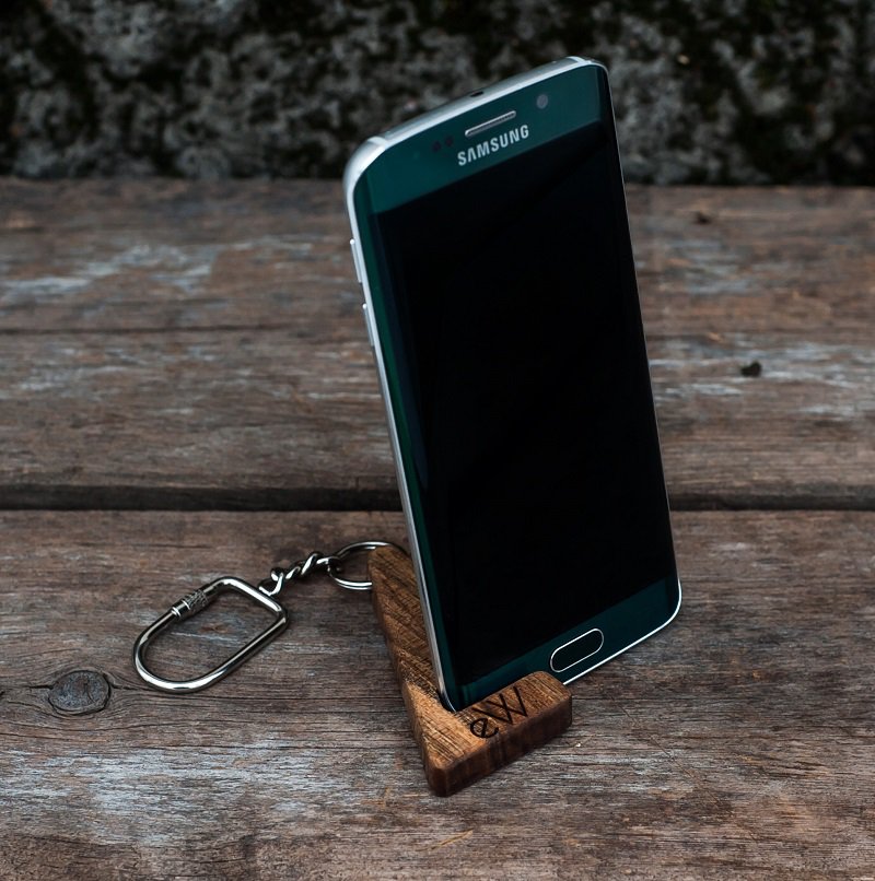 Wooden keychain, wood keychain, wooden charm, wooden pendant, wooden iPad keychain, wooden