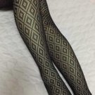 Two Pair of Black Diamond Pattern Pantyhose Size M – L New Free Shipping