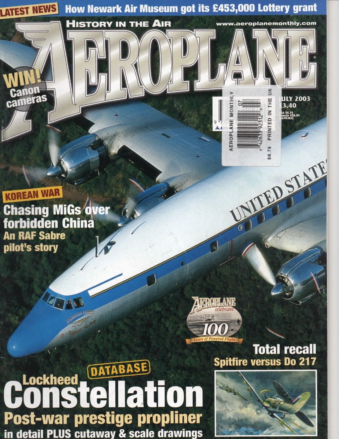 Aeroplane Magazine July 2003 Lockheed Constellation