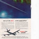 Douglas DC 8 airliner vintage Print Ad August 1958
