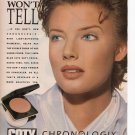 Coty Chronolgy Makeup vintage Magazine Print Ad March 1993