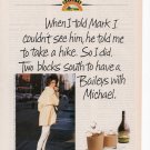 Bailey's Irish Cream vintage Magazine Print Ad May 1992