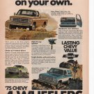 Chevy 4 Wheelers vintage Magazine Print Ad April 1975 Chevy 4 Wheelers vintage Magazine Print Ad April 1975