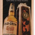 Old Crow vintage Magazine Print Ad December 1971 Old Crow vintage Magazine Print Ad December 1971
