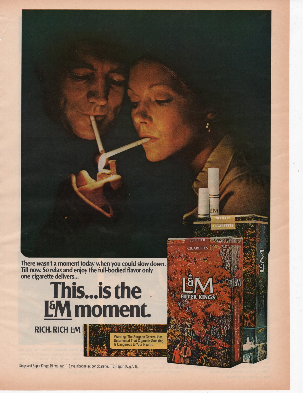 L & M Cigarettes vintage Magazine Print Ad June 1972