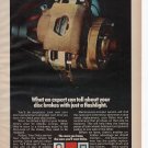 Delco Brakes vintage Magazine Print Ad May 1972 Delco Brakes vintage Magazine Print Ad May 1972