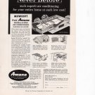 Amana Central Air Conditioning System vintage Magazine Print Ad April 1957 Amana Central Air Conditioning System vintage Magazine Print Ad April 1957