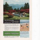 North Carolina vintage Magazine Print Ad June 1958 North Carolina vintage Magazine Print Ad June 1958