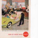 Coca Cola vintage Magazine Print Ad October 1958