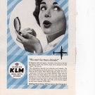KLM Royal Dutch Airlines vintage Magazine Print Ad October 1958 KLM Royal Dutch Airlines vintage Magazine Print Ad October 1958