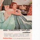 Italian Line Cruises vintage Magazine Print Ad October 1958