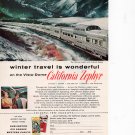 Vista Dome California Zephyr vintage Magazine Print Ad October 1958
