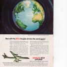 Douglas DC-8 Jetliner vintage Magazine Print Ad October 1958