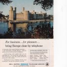 Bell Telephone Overseas vintage Magazine Print Ad March 1958 Bell Telephone Overseas vintage Magazine Print Ad March 1958