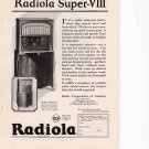 Radiola Super VIII vintage Magazine Print Ad March 1924 Radiola Super VIII vintage Magazine Print Ad March 1924