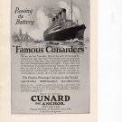 Cunard Line Cruises vintage Magazine Print Ad March 1924 Cunard Line Cruises vintage Magazine Print Ad March 1924