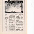 Matson Line Cruises vintage Magazine Print Ad November 1931