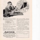 Acme Card System vintage Magazine Print Ad February 1924 Acme Card System vintage Magazine Print Ad February 1924