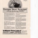 White Star Line Cruises vintage Magazine Print Ad February 1924