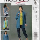 McCalls Sewing Pattern # M7260 Misses Vest Jacket Top and Pants uncut