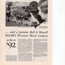Bell & Howell Filmo Movie Cameras vintage Print Ad April 1931 Bell & Howell Filmo Movie Cameras vintage Print Ad April 1931