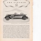 Lincoln V 12 vintage Print Ad July 1932 Lincoln V 12 vintage Print Ad July 1932