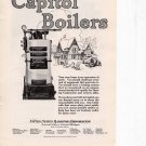 Capitol Boilers vintage Print Ad April 1924