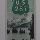 Folding Road Map Scenic Route Highway US 287 1963 Folding Road Map Scenic Route Highway US 287 1963