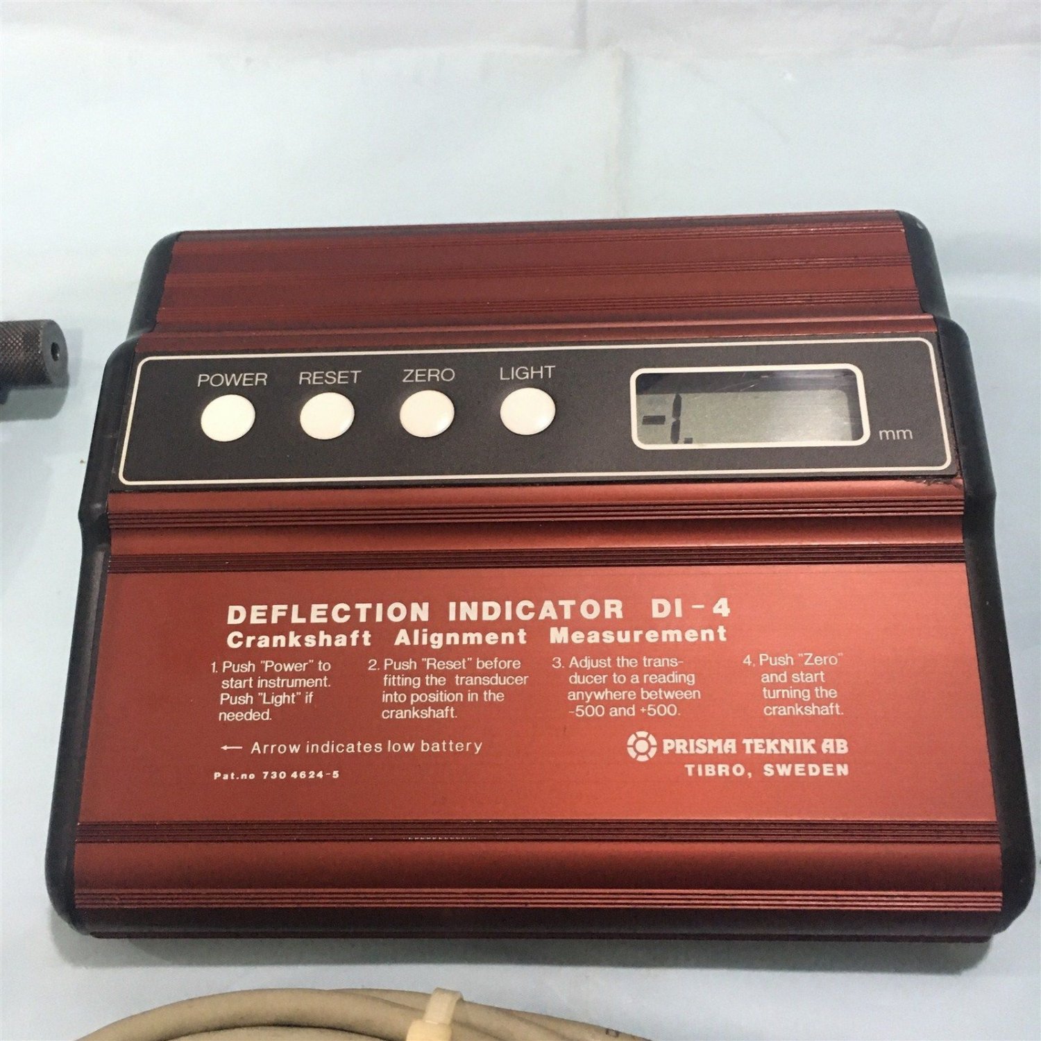 Prisma Teknik Crankshaft Deflection Indicator Di4. Made in Sweden.