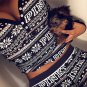 Women 2piece sweat suit pijama pants sweatshirt shirt vs pink
