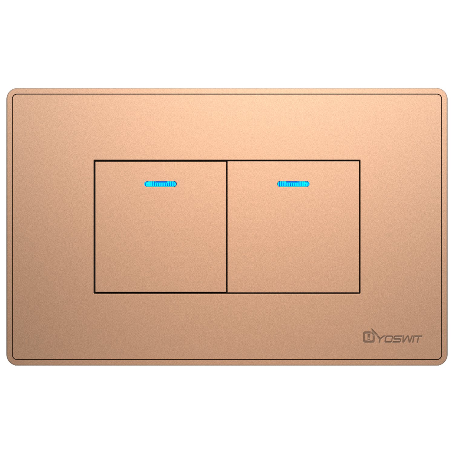 Bluetooth Smart Multiway Switch 2 Gangs (Socket 118) Gold