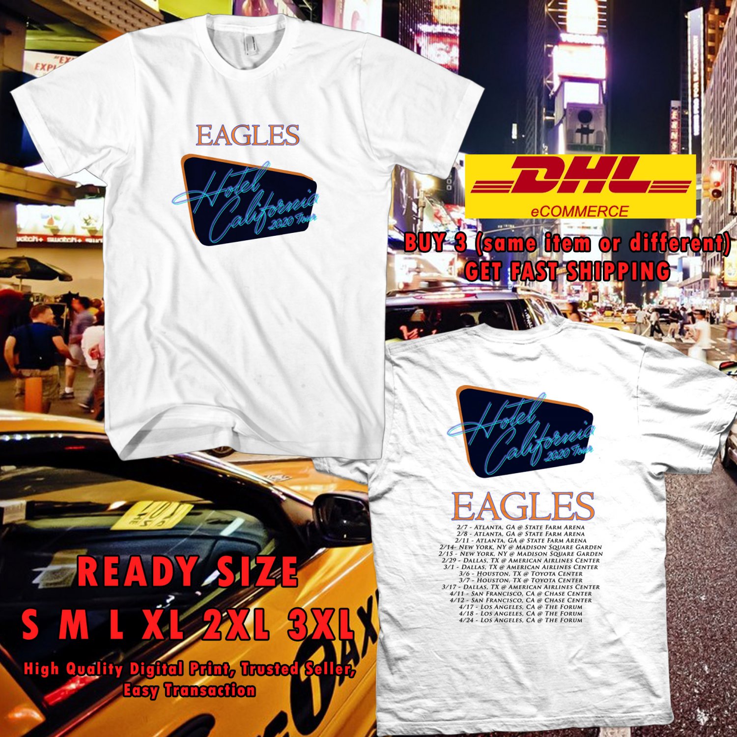 eagles hotel california tour t shirt