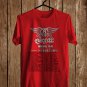 AEROSMITH PEACE OUT FAREWELL TOUR DATES 2023 FRONT SIDE RED TEE ADL01