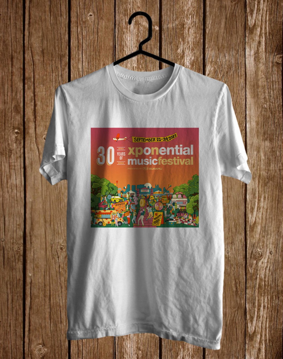 XPONENTIAL MUSIC FESTIVAL 2023 FRONT SIDE WHITE TEE ADL01