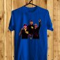 ENRIQUE IGLESIAS PITBULL RICKY MARTIN POP ART FRONT SIDE BLLUE TEE ADL01