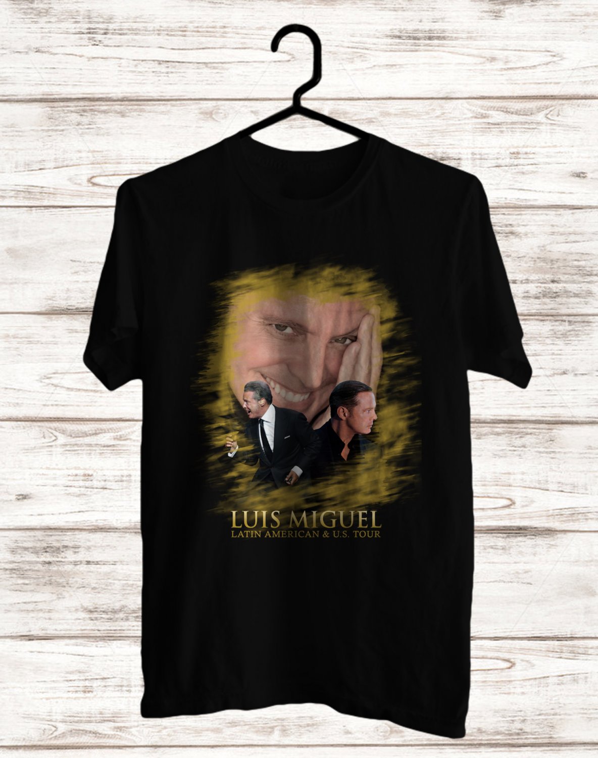 LUIS MIGUEL USA & LATIN AMERICAN TOUR 2023 FRONT SIDE BLACK TEE ADL01