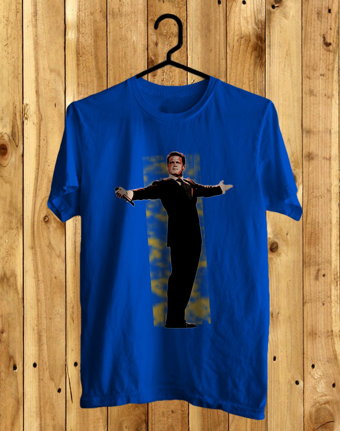 LUIS MIGUEL POP ART FRONT SIDE BLUE TEE ADL01