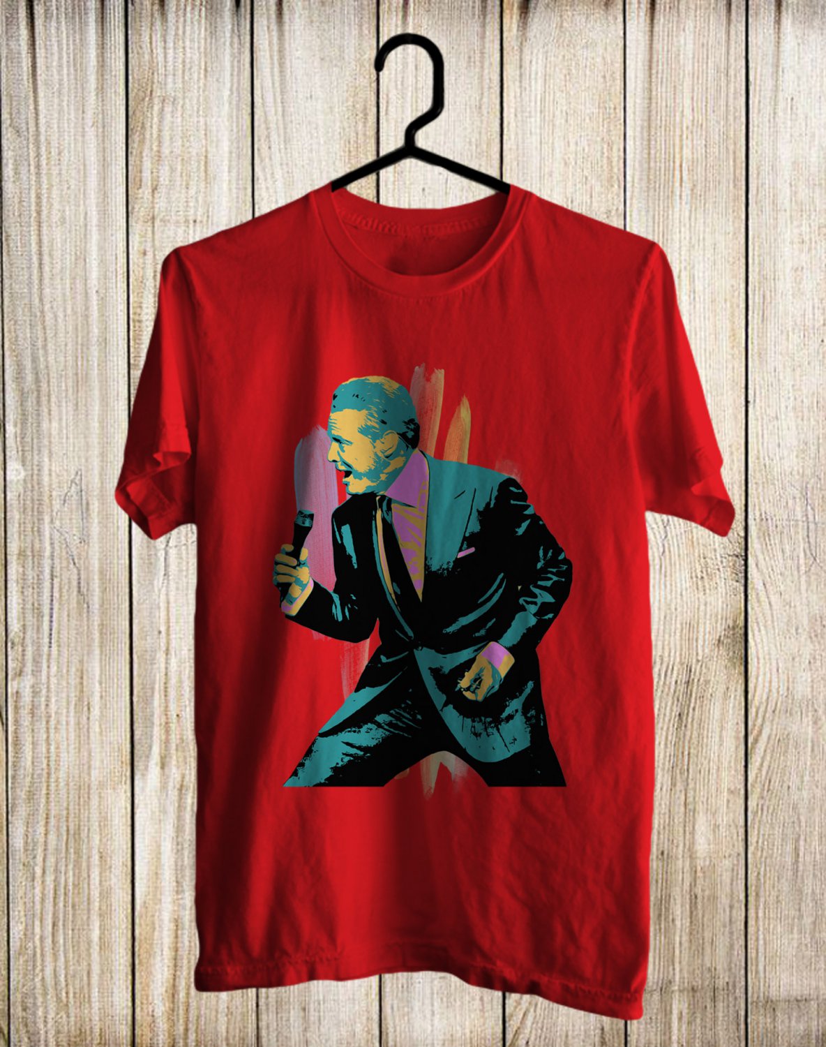 LUIS MIGUEL POP ART FRONT SIDE RED TEE ADL01
