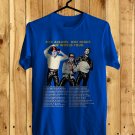 JONAS BROTHERS 5 ALBUM 1 NIGHT WORLD TOUR DATE 2024 FRONT SIDE BLUE TEE ADL01