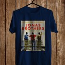 JONAS BROTHERS 5 ALBUM 1 NIGHT WORLD TOUR DATE 2024 FRONT SIDE NAVY TEE ADL01