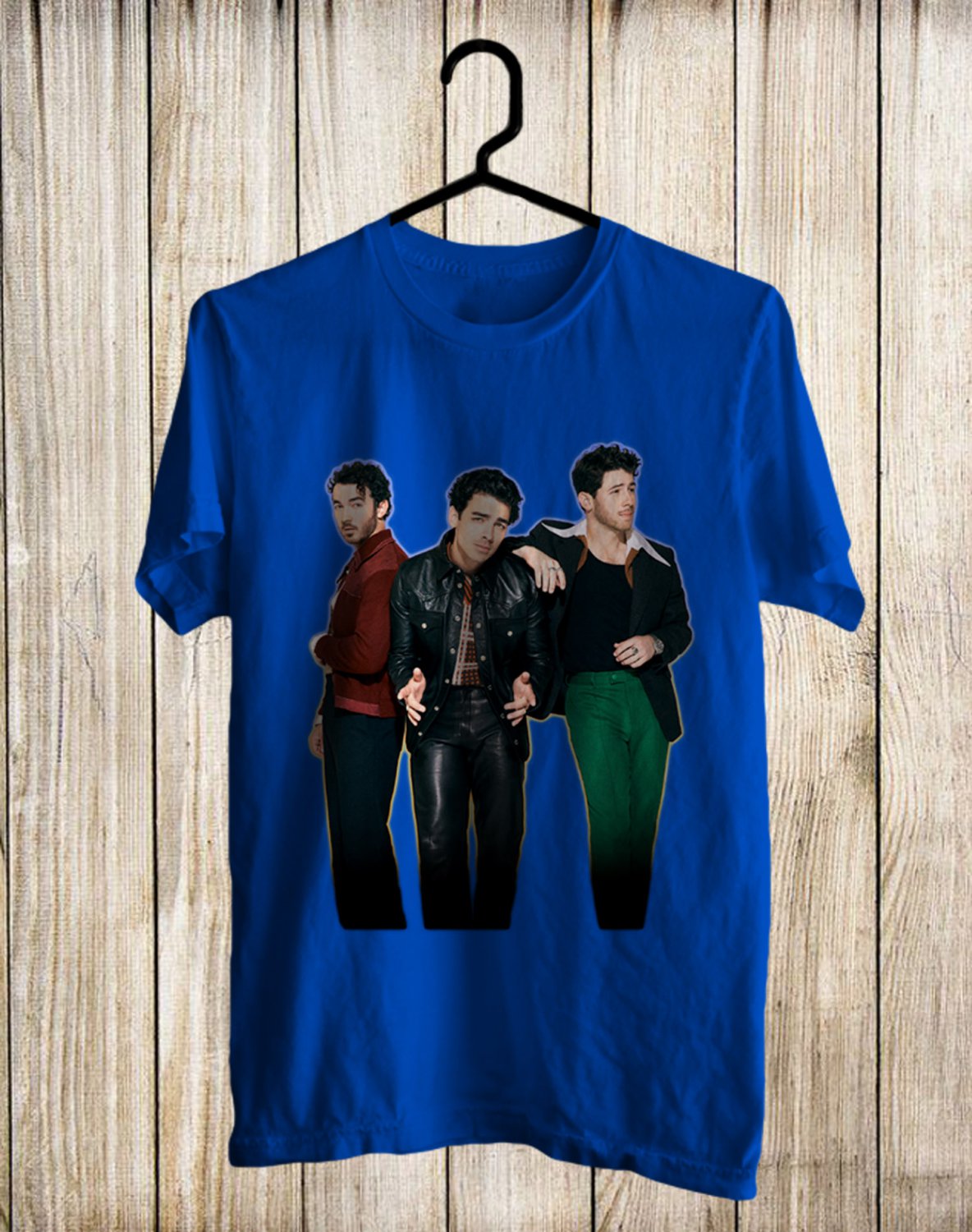 JONAS BROTHERS POSTER FRONT SIDE BLUE TEE ADL01