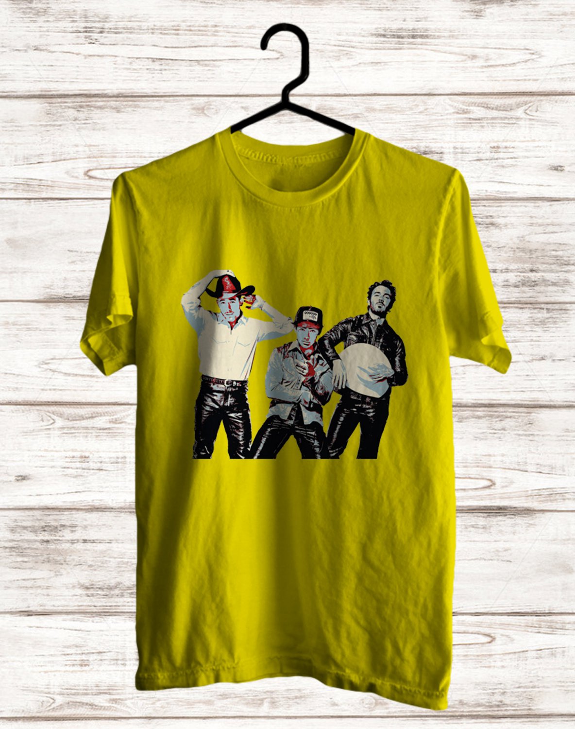 JONAS BROTHERS POP ART FRONT SIDE YELLOW TEE ADL01