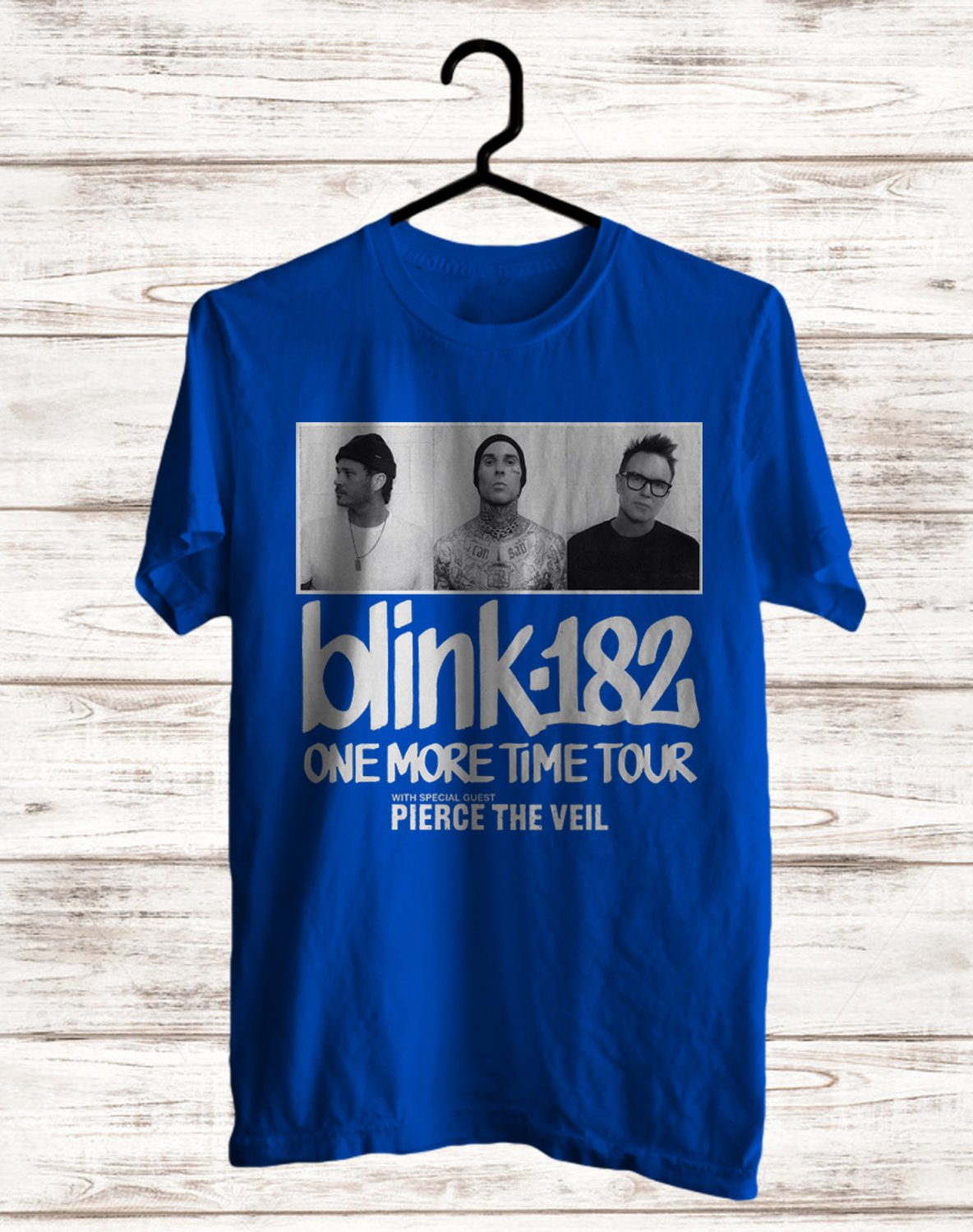 BLINK-182 ONE MORE TIME TOUR 2024 FRONT SIDE BLUE UNISEX TEE ADL01