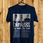 BLINK-182 ONE MORE TIME TOUR DATE 2024 FRONT SIDE NAVY UNISEX TEE ADL01