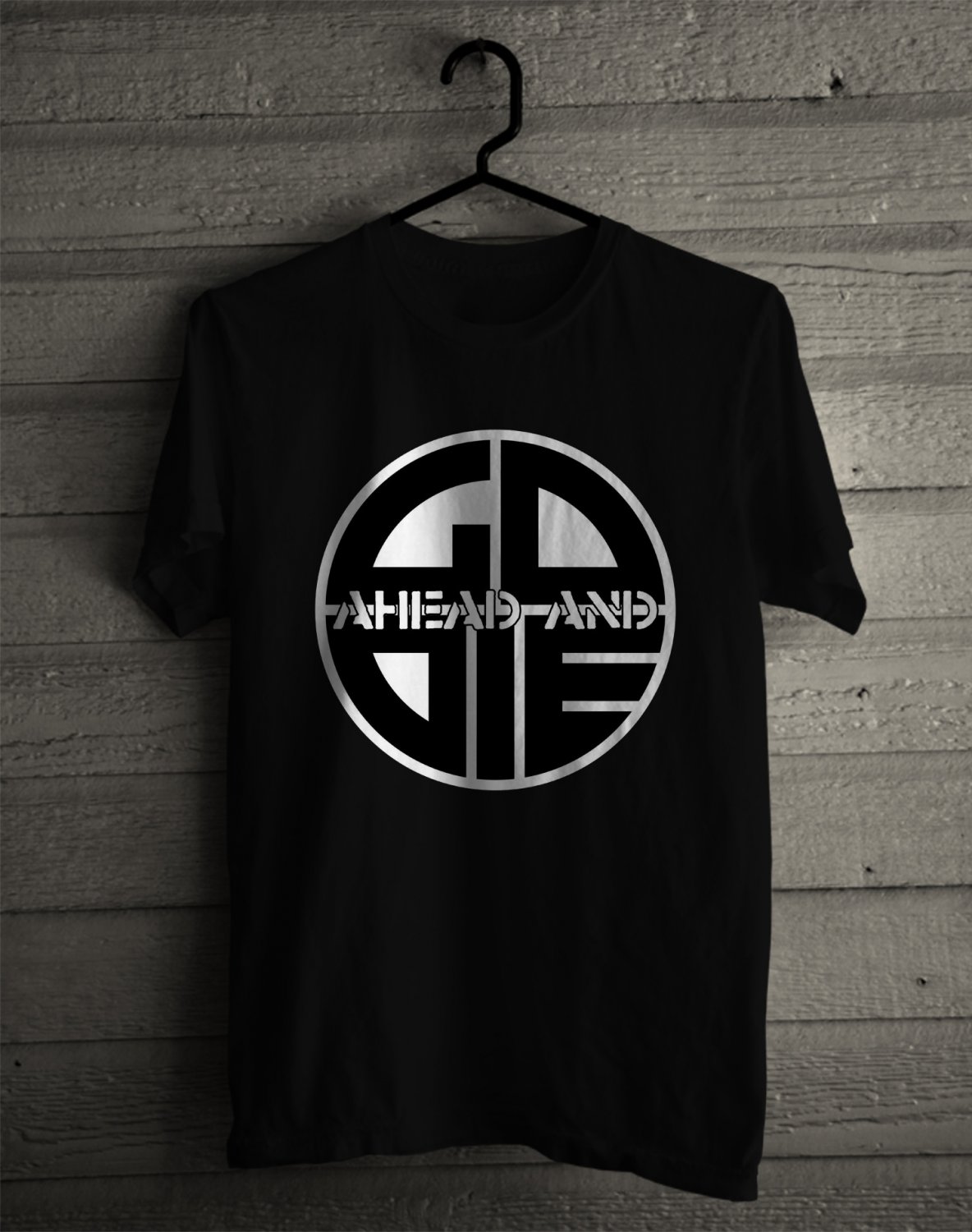 GO AHEAD AND DIE LOGO FRONT SIDE BLACK UNISEX TEE ADL01