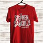 STEPHEN SANCHEZ LIVE IN PERSON TOUR 2023 FRONT SIDE RED UNISEX TEE ADL01