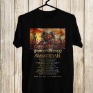 FIREWIND & MASTERPLAN MASTER OF FIRE TOUR DATE 2024 FRONT SIDE BLACK UNISEX TEE ADL01