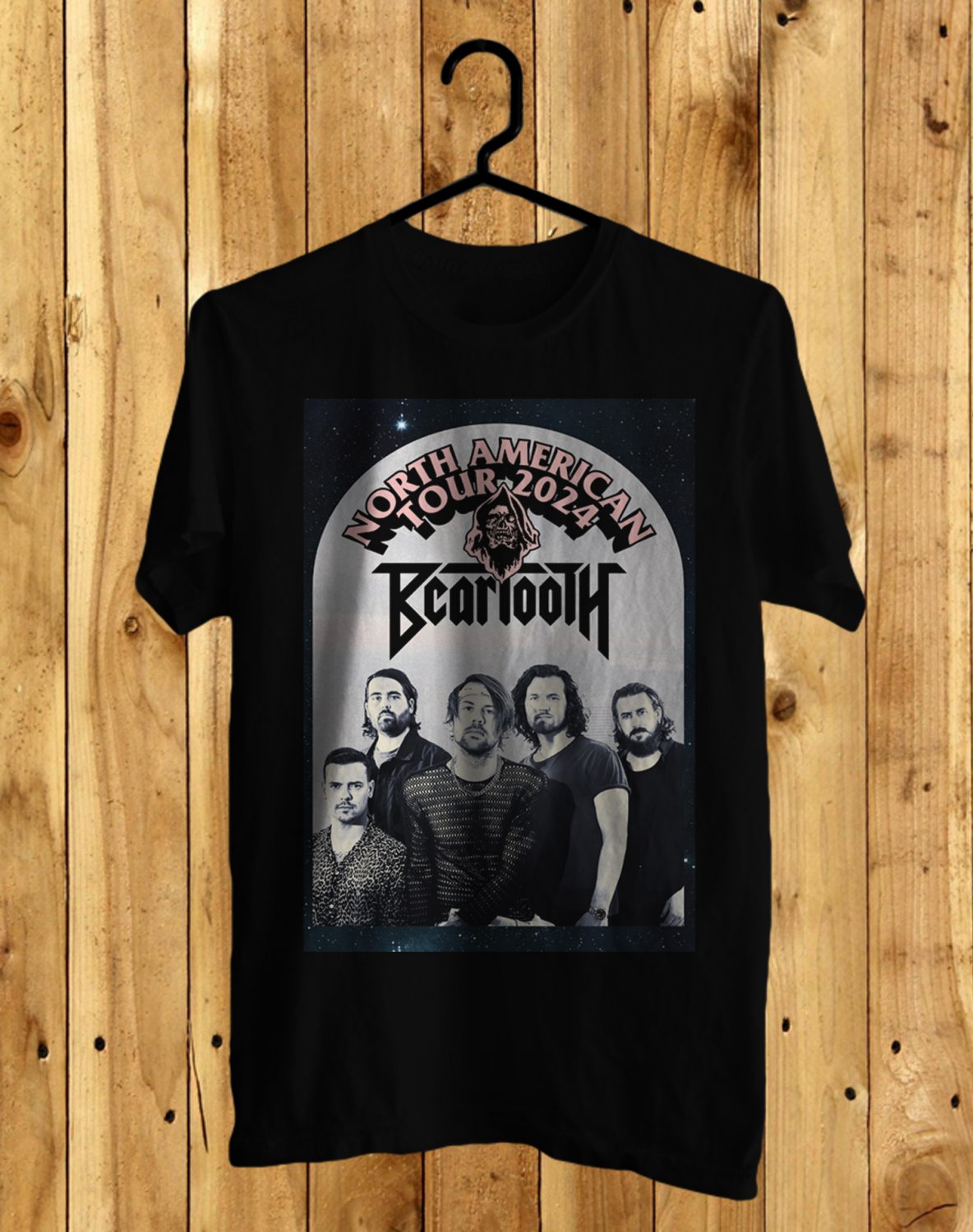 BEARTOOTH NORTH AMERICAN TOUR 2024 FRONT SIDE BLACK UNISEX TEE ADL03   657f84d85a13d 401118b 