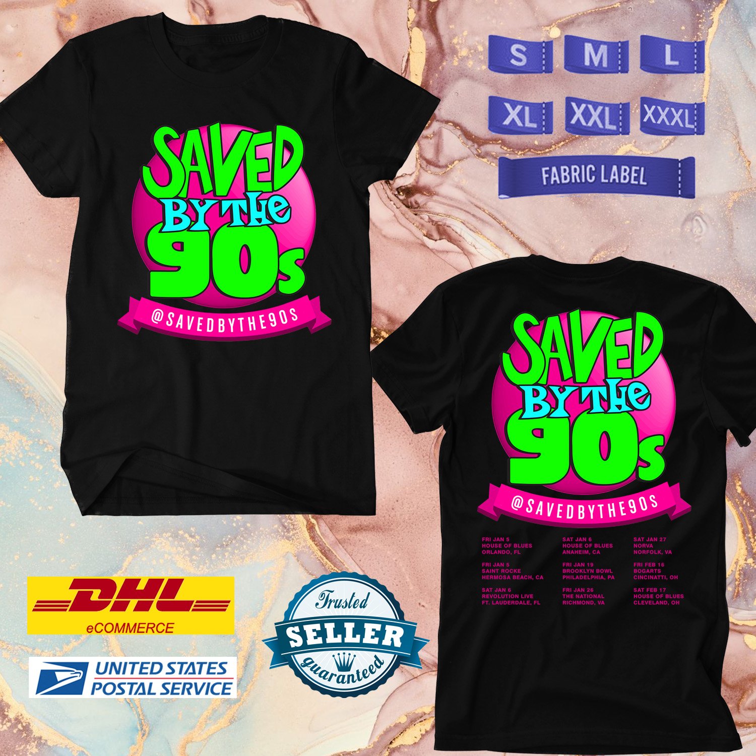 SAVED BY THE 90S TOUR 2024, SAVED BY THE 90S TOUR, SAVED BY THE 90S FAN T SHIRT,UNISEX TEE ADL01